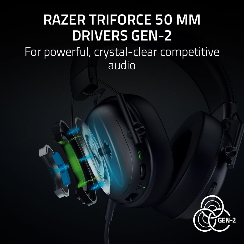  Headset Razer BLACKSHARK V3 X HYPERSPEED  - Negro, Mac, PS5, Nintendo Switch, conexion 2.4 GHz, Bluetooth, USB - RZ04-05420100-R3U1
