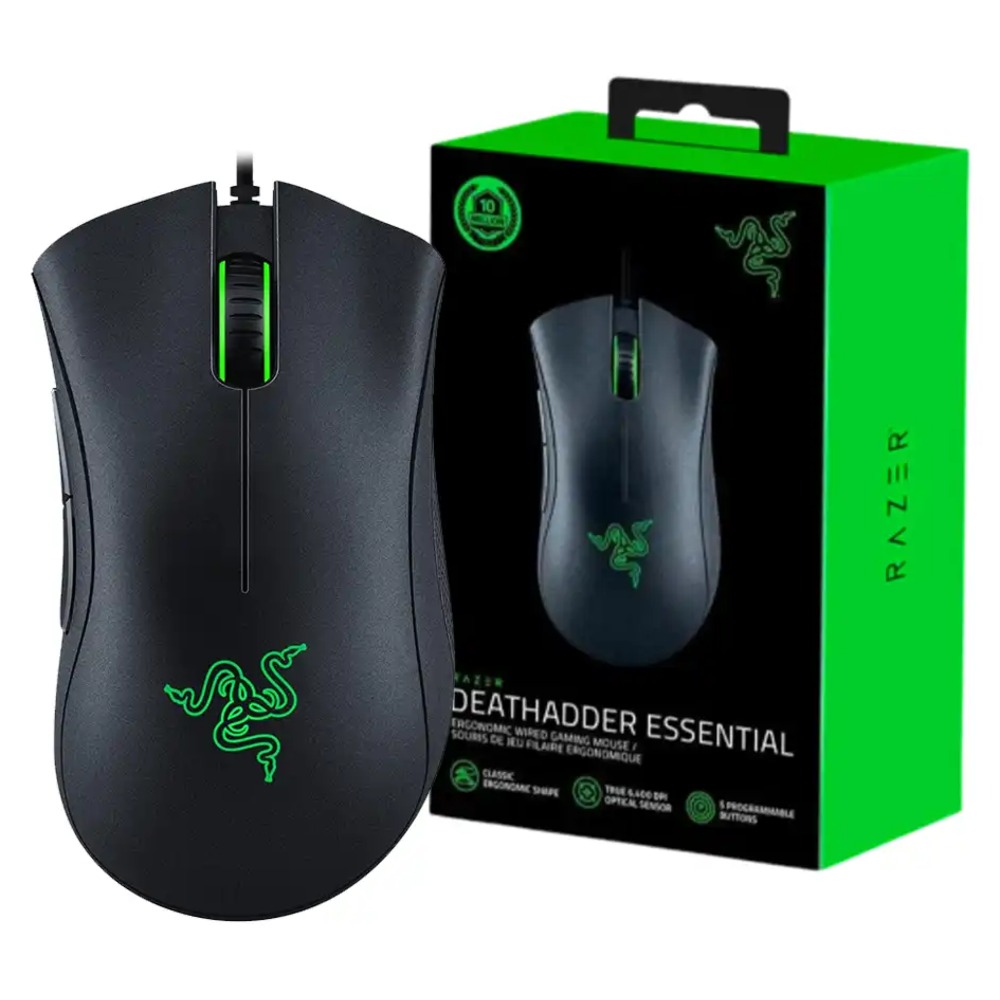 [20309] Razer Mouse DeathAdder Essential Ergonomic Black, RZ01-03850100-R3U1