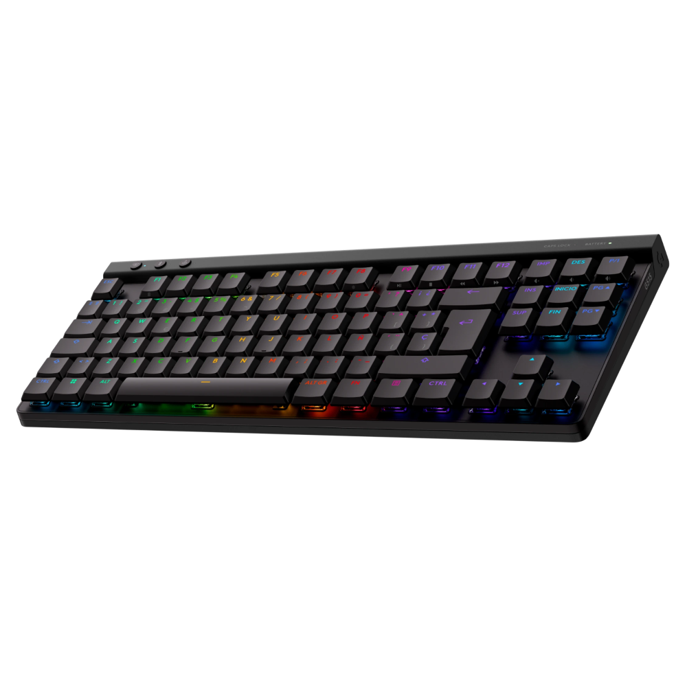 [20310] Teclado Logitech G515 TKL Black, LIGHTSPEED Wireless Bluetooth 5.1 USB-C para carga y uso cableado, RGB, teclas PBT doble inyeccion