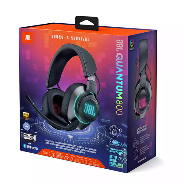 Headset Gaming JBL Quantum 800 – 2.4G Wireless Negro RGB ANC + Bluetooth
