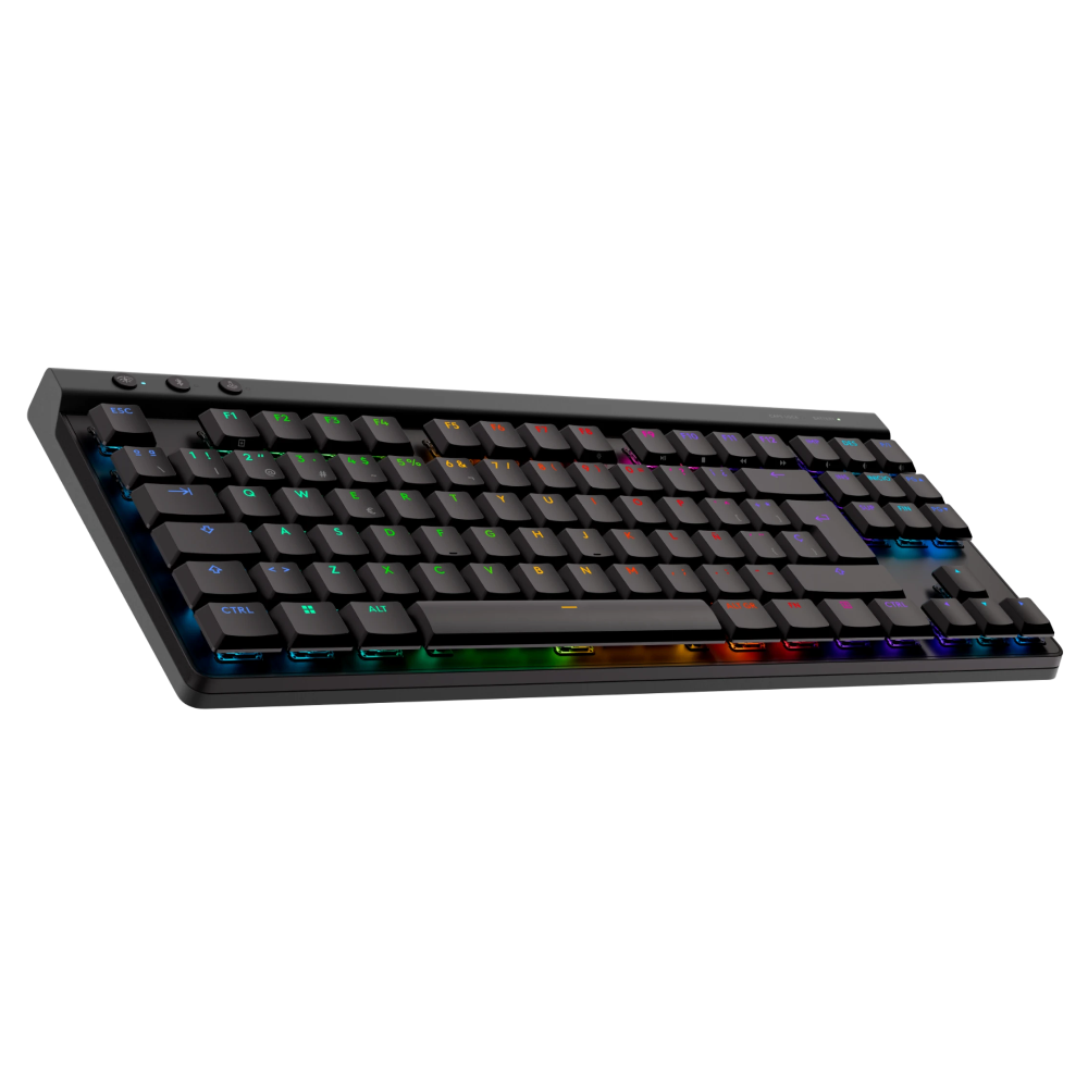 [20310] Teclado Logitech G515 TKL Black, LIGHTSPEED Wireless Bluetooth 5.1 USB-C para carga y uso cableado, RGB, teclas PBT doble inyeccion