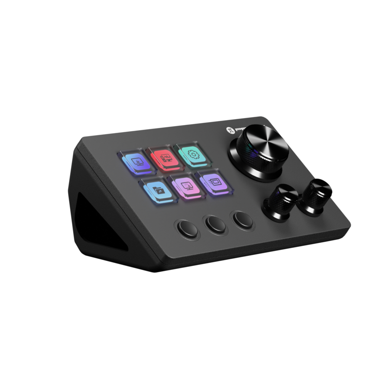 Stream Deck PIMUS 6 LCD macro keys 3 buttons 3 knobs, PSD-60BK