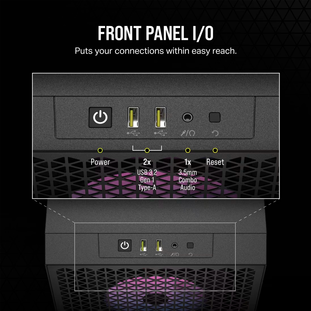 Case Corsair Airflow 3000D RGB - Negro - CC-9011255-WW