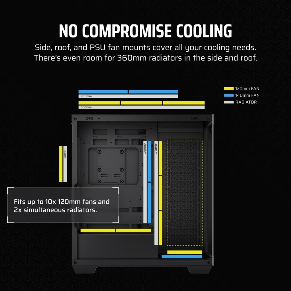 [20339] Case Corsair 3500X Series - Glass Panel - No Fans - Negro - CC-9011276-WW