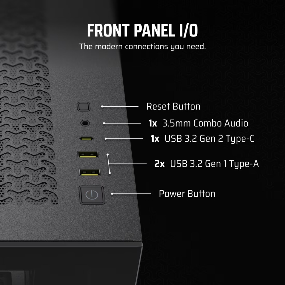 [20339] Case Corsair 3500X Series - Glass Panel - No Fans - Negro - CC-9011276-WW