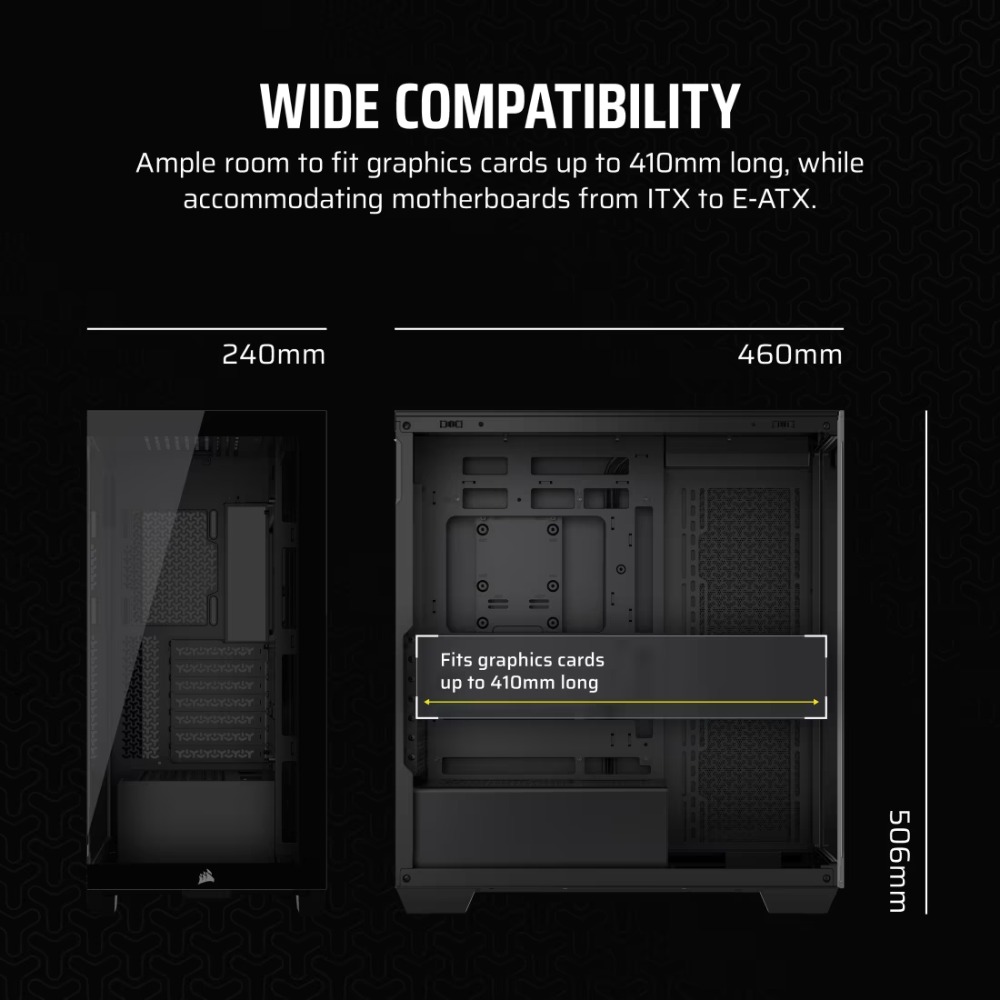 [20339] Case Corsair 3500X Series - Glass Panel - No Fans - Negro - CC-9011276-WW