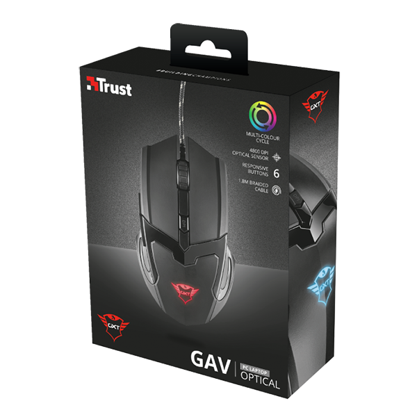 Trust Mouse Gaming GXT 101 GAV, 4800DPI