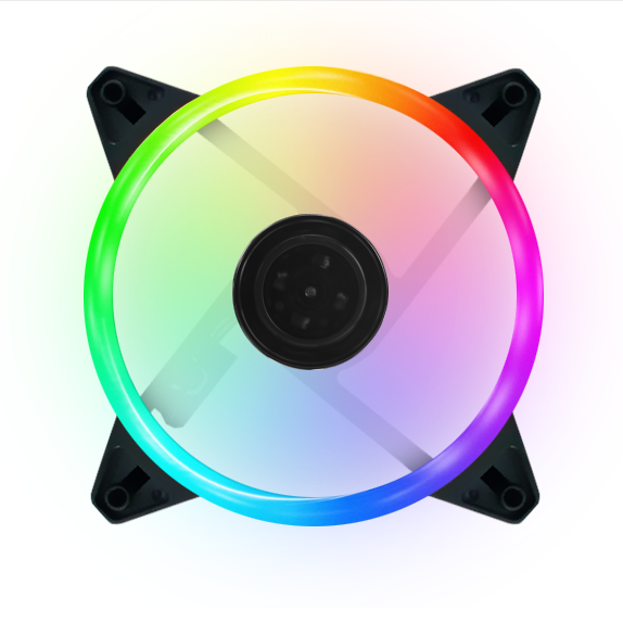 Kit de ventiladores CoolMoon RGB x3 de 120MM Black + Control