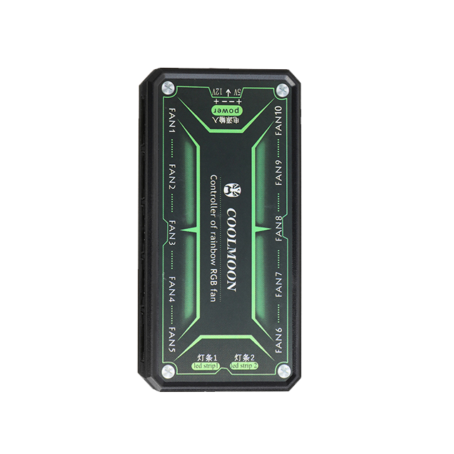 Kit de ventiladores CoolMoon RGB x3 de 120MM Black + Control