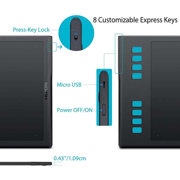 Tableta Grafica Digital Huion Inspiroy Q11k v2