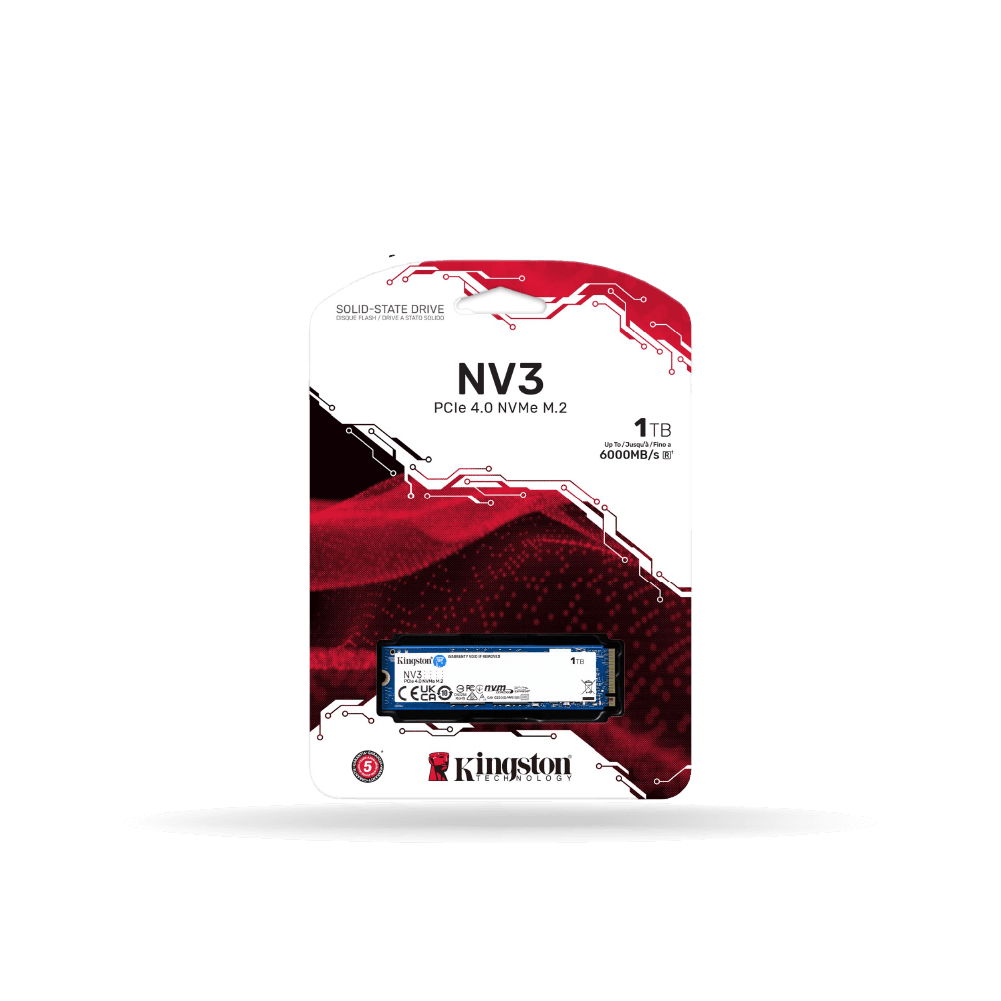 Almacenamiento M.2 Kingston NV3 1TB NVME 2280 SSD PCIE 4.0, SNV3S/1000G
