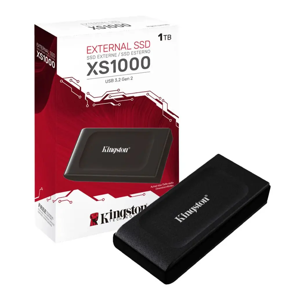 Disco SSD Externo Kingston XS1000, 2 TB, USB 3.2 USB-C, SXS1000/2000G