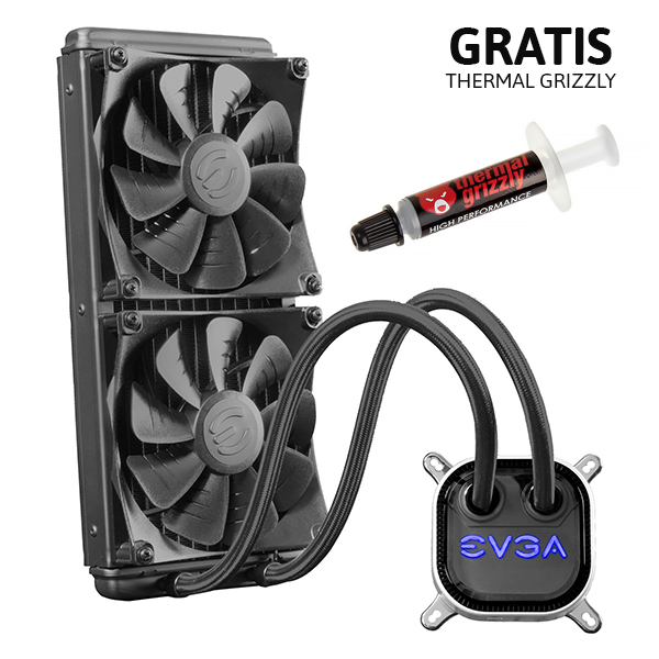 Enfriamiento Líquido EVGA CLC 280mm + Pasta Grizzly Kryonaut 1g Gratis