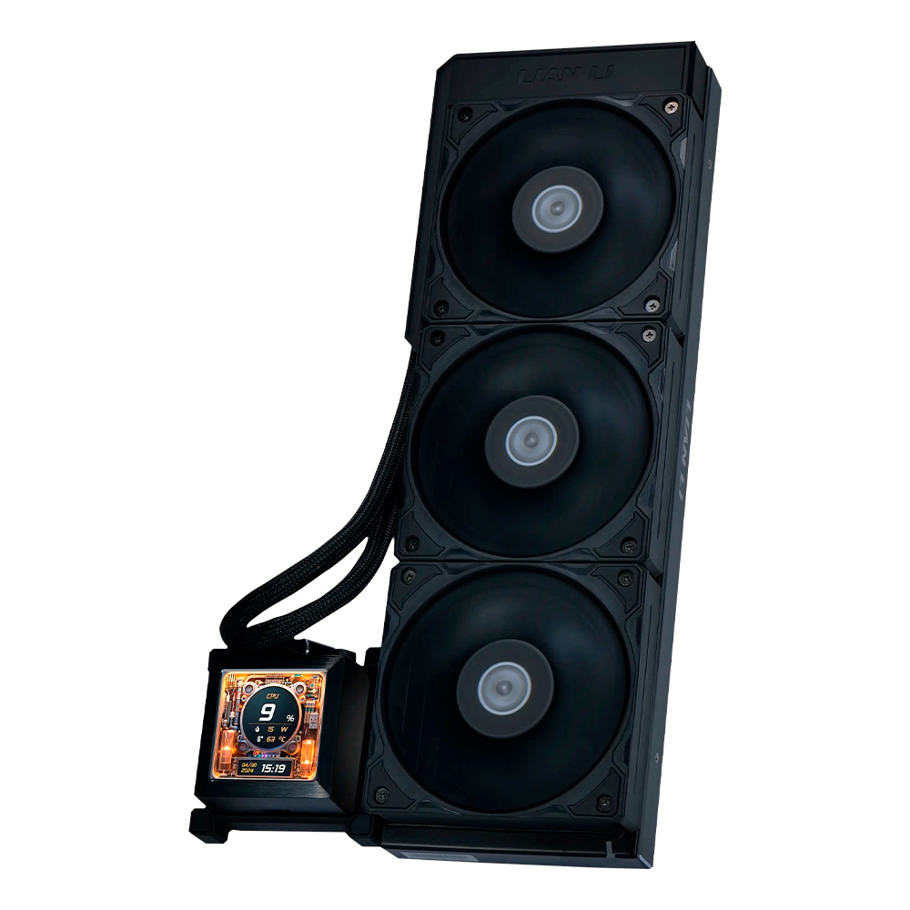 Enfriamiento Liquido Lian Li Hydroshift LCD 360S, 360mm, 2.88 IPS LCD, Intel/AMD ARGB LED, - G89.GHSLCD36SB.00