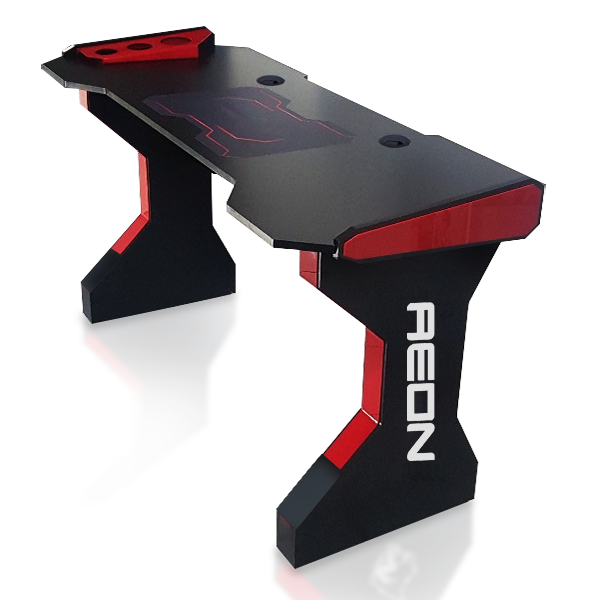 Escritorio Gaming Aeon Negro 140x60CM Melamina/Acrílico