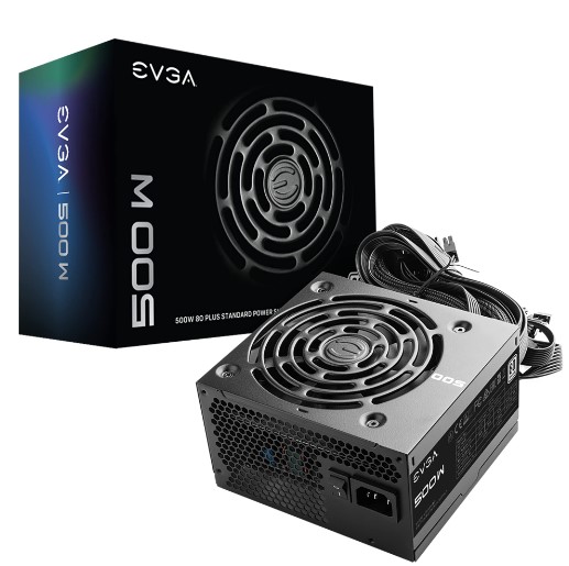 Fuente de poder EVGA 500W 80 Plus White - 100-W1-0500-KR