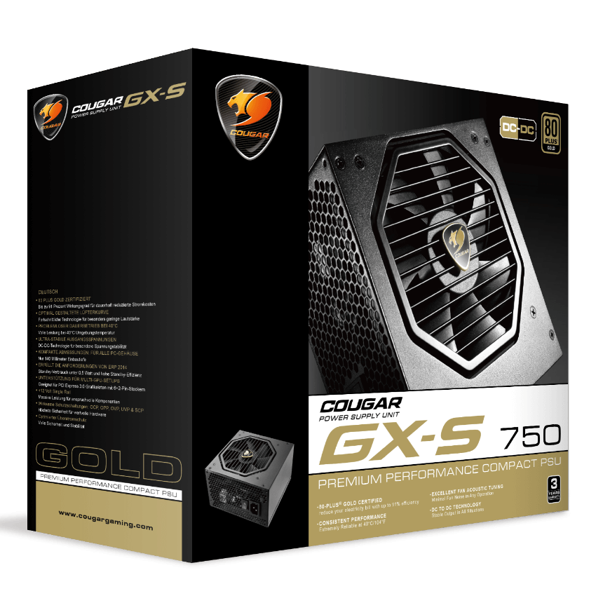 Fuente de Poder GX-S 750W 80 Plus GOLD Cougar