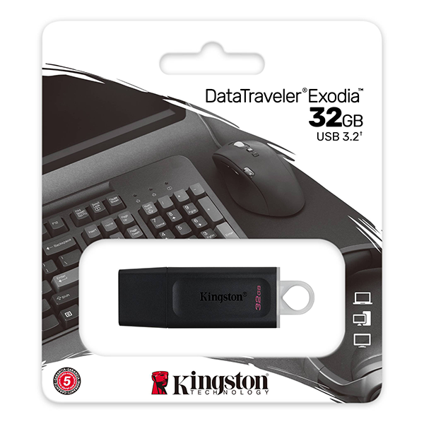 Kingston 32GB USB3.2 Gen 1 Exodia Black  white DTX/32GB