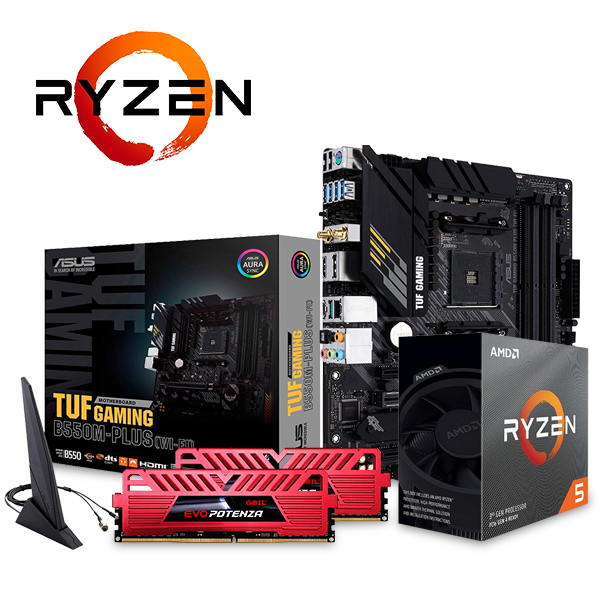 Kit de Actualización Ryzen 3600XT, 16GB RAM, B550M TUF Gaming WiFi