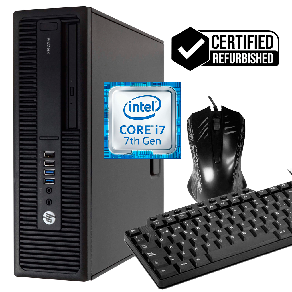 KIT PC HP 600 G2 Pro desk Intel i7 6th, 8GB RAM, 320GB HDD, Teclado y Mouse / RF