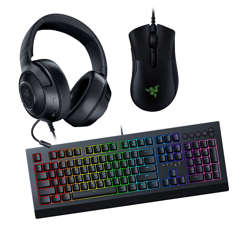 Kit Razer, Cynosa V2, Kraken X, Deathadder V2 Mini