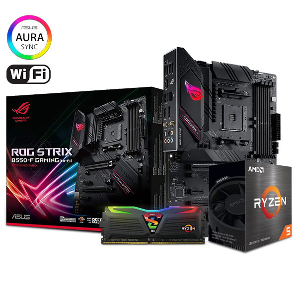 KIT Ryzen 5600X + DDR4 8GB 3000Mhz RGB + B550F ROG STRIX