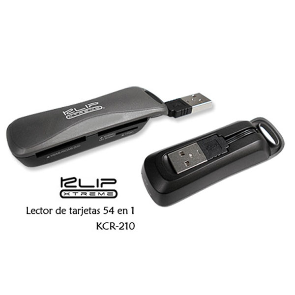 Lector de MemoriaSD, microSD, MSDuo, SDXXC, KCR-210 USB Klip Xtreme