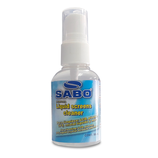 Limpiador y Desengrasante Sabo, para Pantalla LCD y Cristal Liquido + Franela, 53-0699
