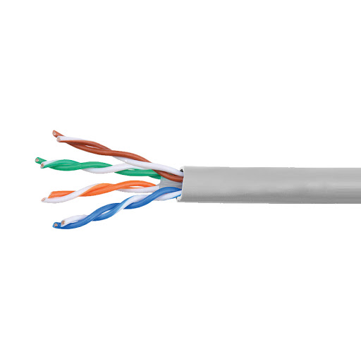 Metro de Cable Nexxt UTP Cat5e, 4P, Calibre 25AWG, Gris - AB355NXT31 caja naranja 