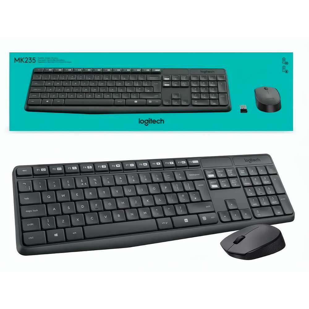 MK235 Teclado Wireless y Mouse Logitech, Español, 920-007901