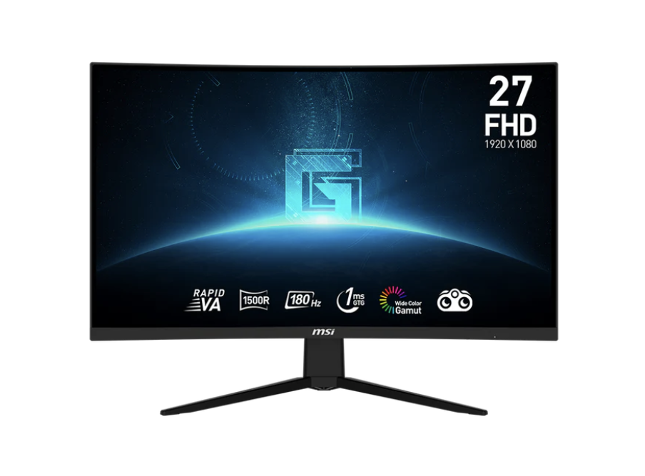 Monitor Gaming MSI 27 Pulgadas G27C3F Full HD Curvo, Rapid VA 180HZ, 1ms,  HDMI, DP, 178° night vision, Anti glare- G27C3F