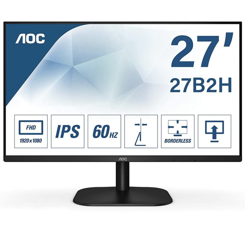 Monitor  LCD AOC  27"  BLACK HDMI FULL HD IPS 1920x1080 27B2H