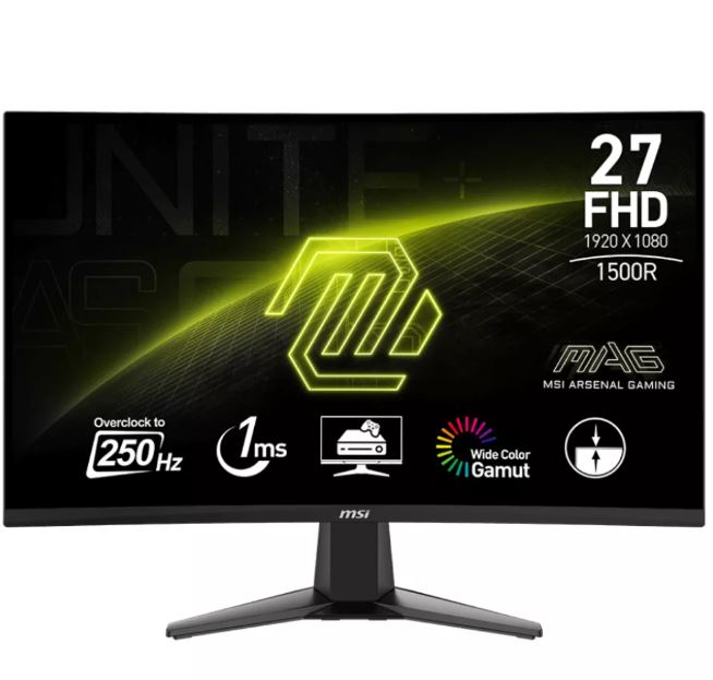 Monitor MSI MAG 27C6X, 27", 1ms, 250hz Full HD Curvo, True Color, Game asistance, VA, HDR ready
