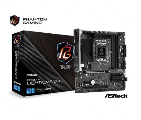 Motherboard ASRock Z790M PG, DDR4, Lightning/D4 LGA 1700 Micro-ATX Motherboard