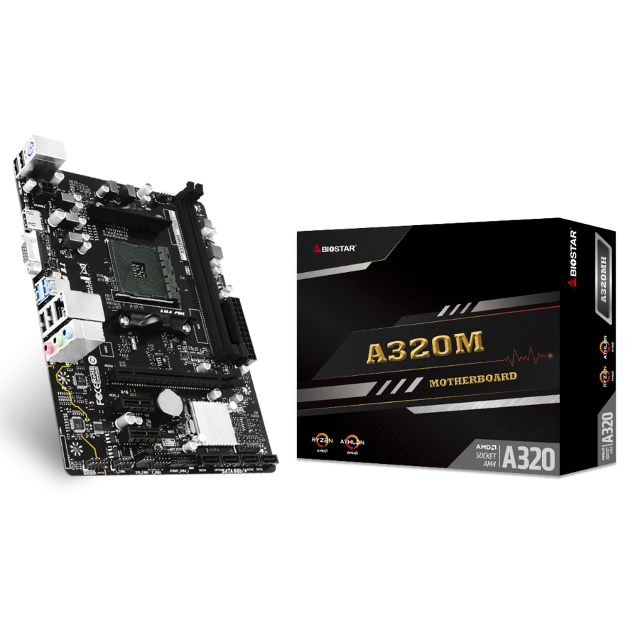 Motherboard Biostar A320MH Socket AM4 DIMM DDR4 SATA III (6Gb/s)PCIe 3.0 x16 Slot ,HDMI