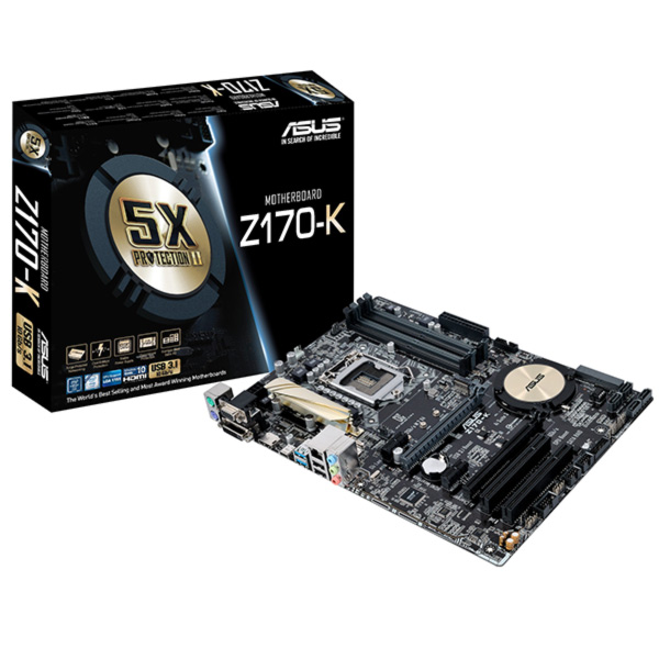 Motherboard Z170-K ATX DDR4 LGA1151 HDMI/DVI USB3.1 Intel Asus
