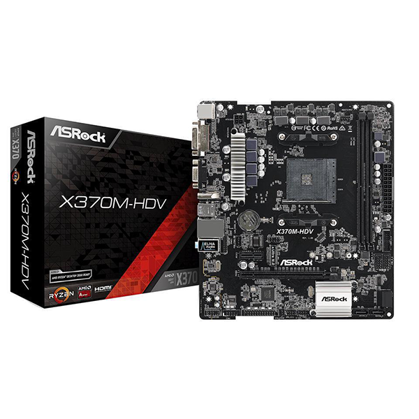 Motherboard AsRock X370M-HDV4.0  2DDR4 3200+ AM4 Ryzen 