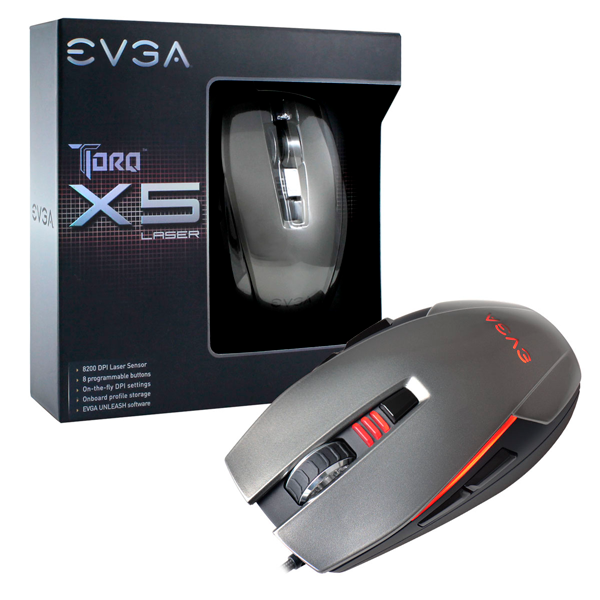 Mouse Gaming EVGA TORQ X5 8200DPI Laser