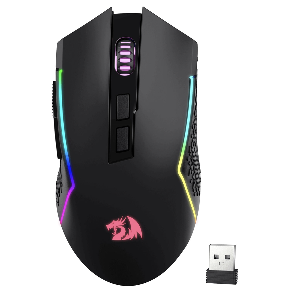 Mouse Gaming Redragon M693 - Trident,  8000 DPI,  3 Modos, Bluetooth, 2.4GHz y USB,  RGB, PC/Mac