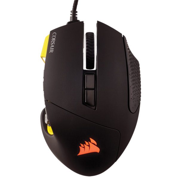 Mouse Gaming Scimitar RGB MOBA/MMO Negro-Amarillo Corsair