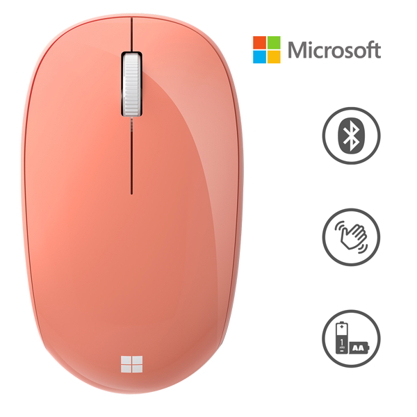 Mouse Microsoft Bluetooth, Óptico, Durazno 1929 RJN-00037