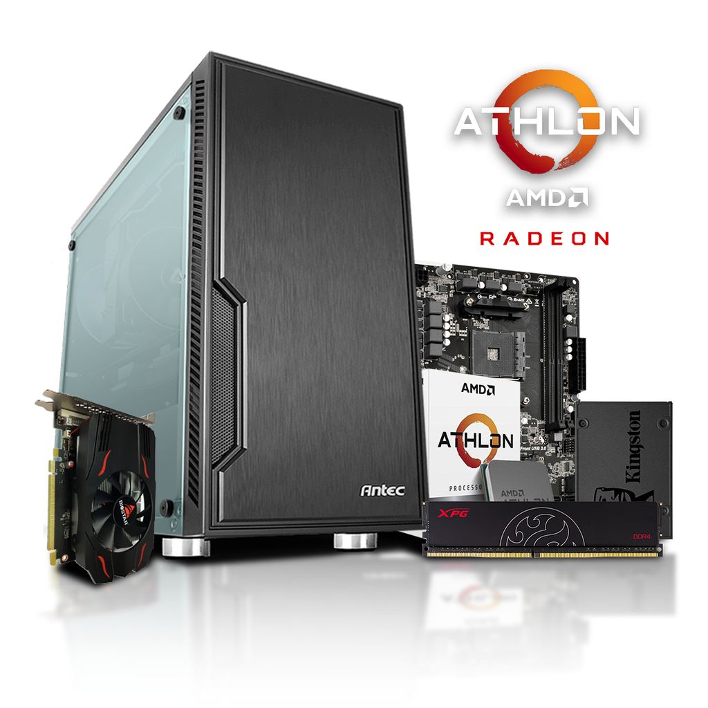 PC Gamer, SK10 BASIC, Athlon 3000G, 8GB DDR4, SSD 240GB, RX 550 4GB, A320, 600W
