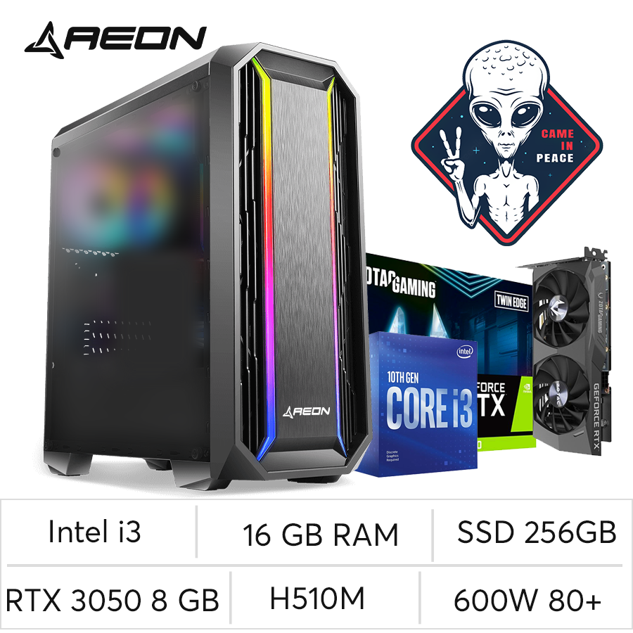 PC Intel Now YAMA TRINA,  i3 10100, RTX 3050 8GB