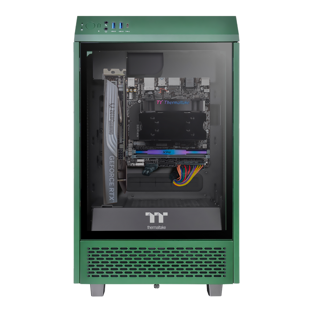 PC Mini Tower - Intel i5 12400, RTX 4060 8GB, M.2 512GB, RAM 16GB DDR4, H610, 550W 80+ Racing Green