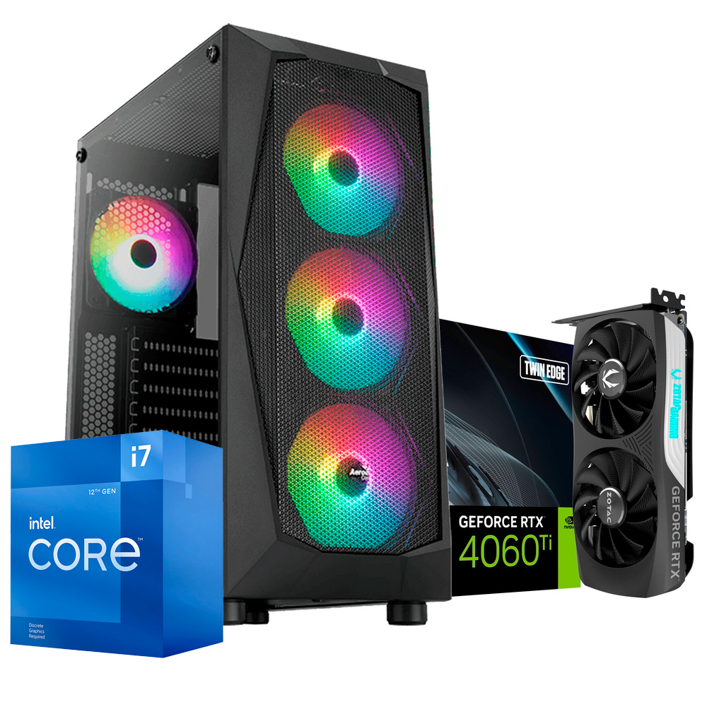 PC NEO GAMING, Intel i7 12700F, RTX 4060 TI, 16GB DDR5 RGB, M.2 512GB, 750W 80+