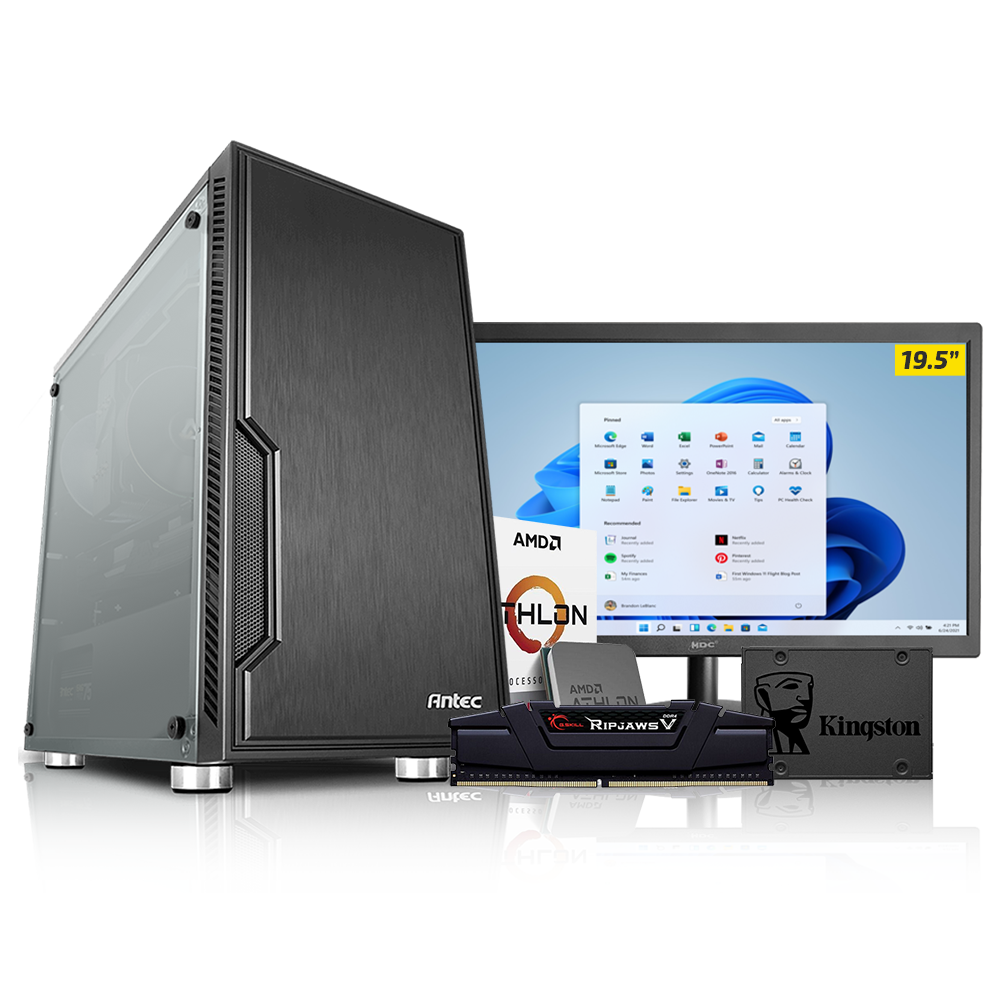 PC Standard Athlon 3000G + Monitor 19.5 | 8GB DDR4, SSD 240GB, SK 10 + 500W
