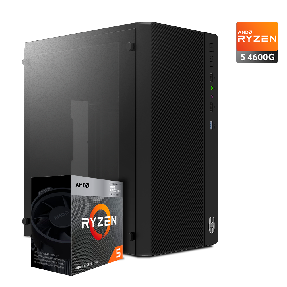 Pc standard Ryzen 5 4600G, RAM 16GB, SSD 240GB, 500W.