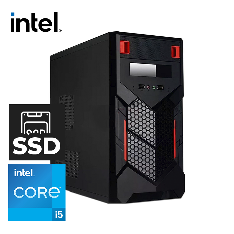 Pc Standar i5 11400, 8GB DDR4, 480GB SSD, 500W, Teclado, Mouse y Bocinas