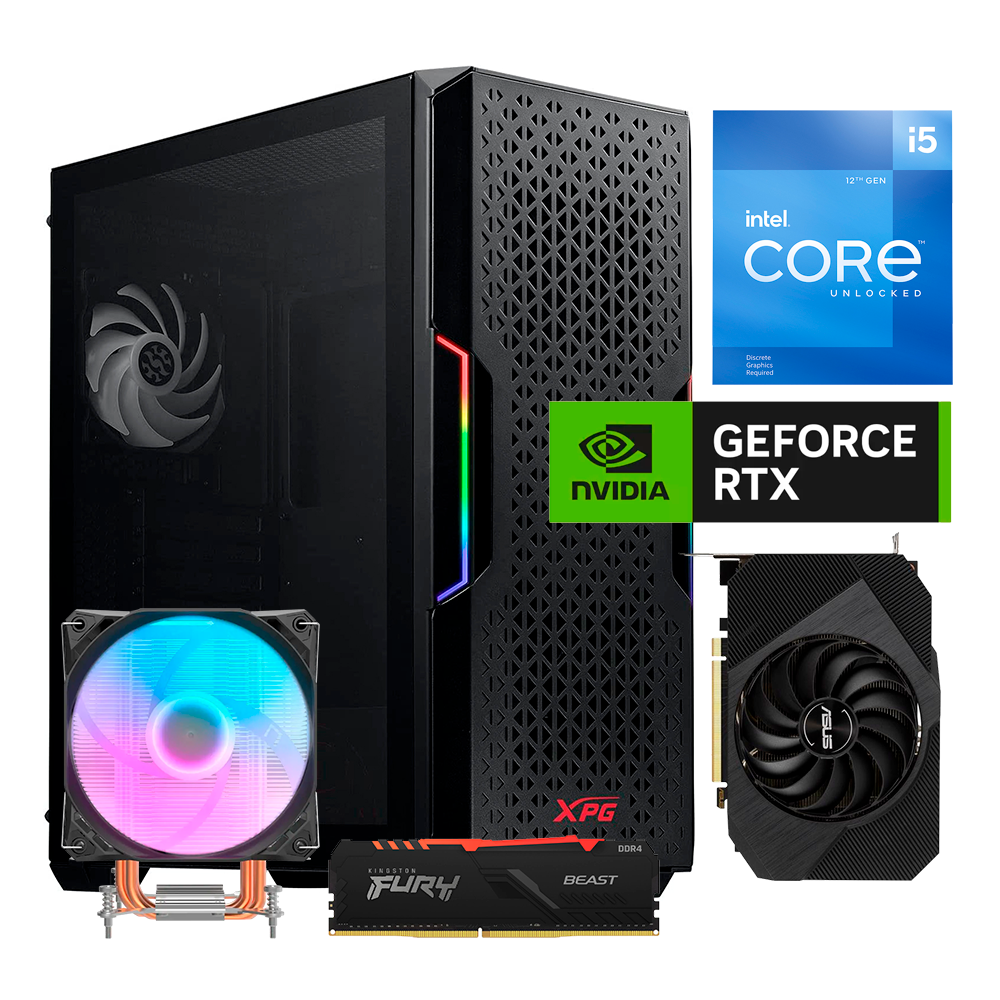PC Starker G3 - Intel i5 12600K, 16GB 3200Mhz, 256GB M.2, RTX 3050 8GB, H610, S11 PRO, 650w 80+