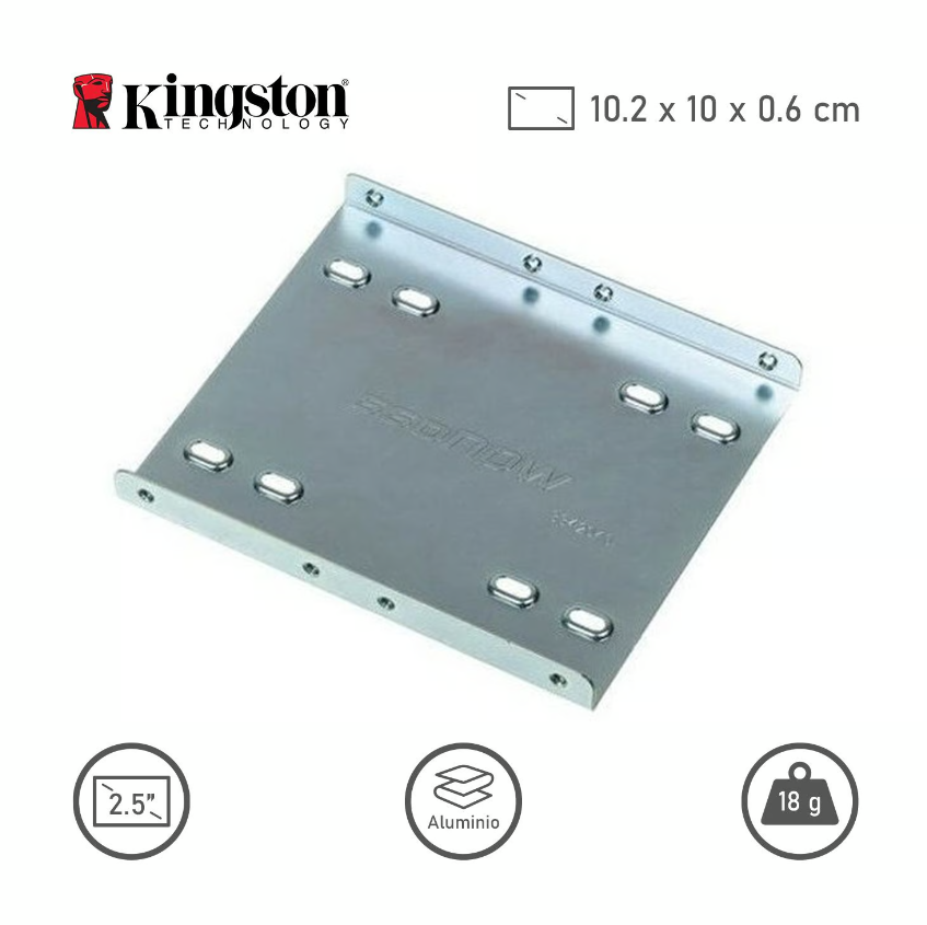 Placa de Montaje Kingston, para  SSD 2.5" a 3.5" SATA, SNA-BR2/35